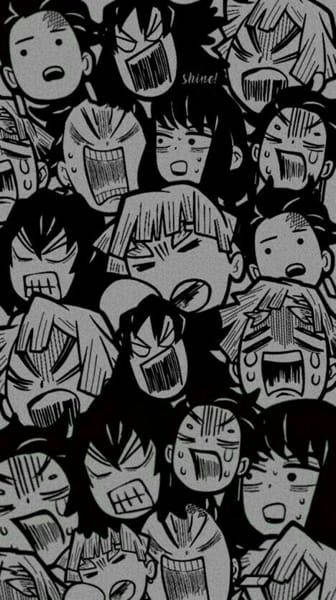 monochrome, black and white, angry screaming faces, SD Phone Wallpaper