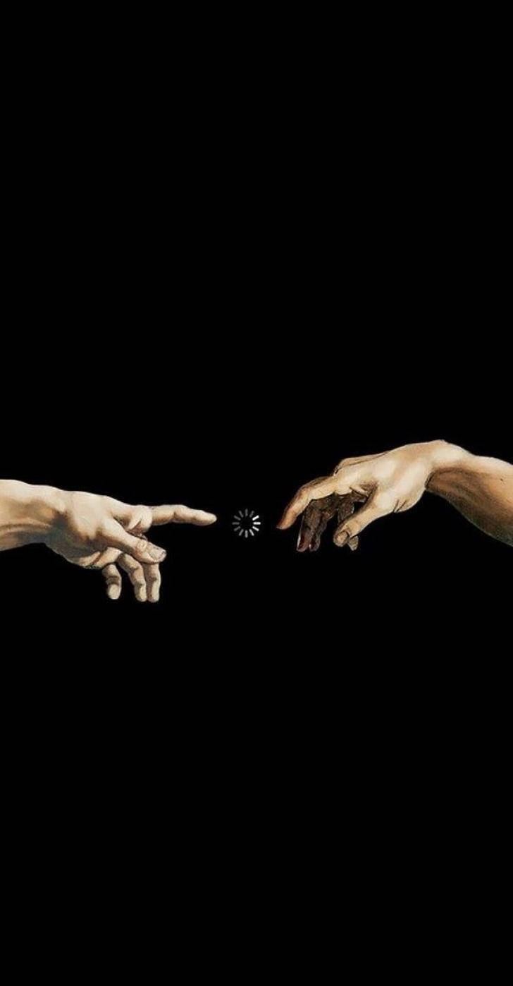 Black Aesthetic iPhone, black void, fingertips, HD Phone Wallpaper