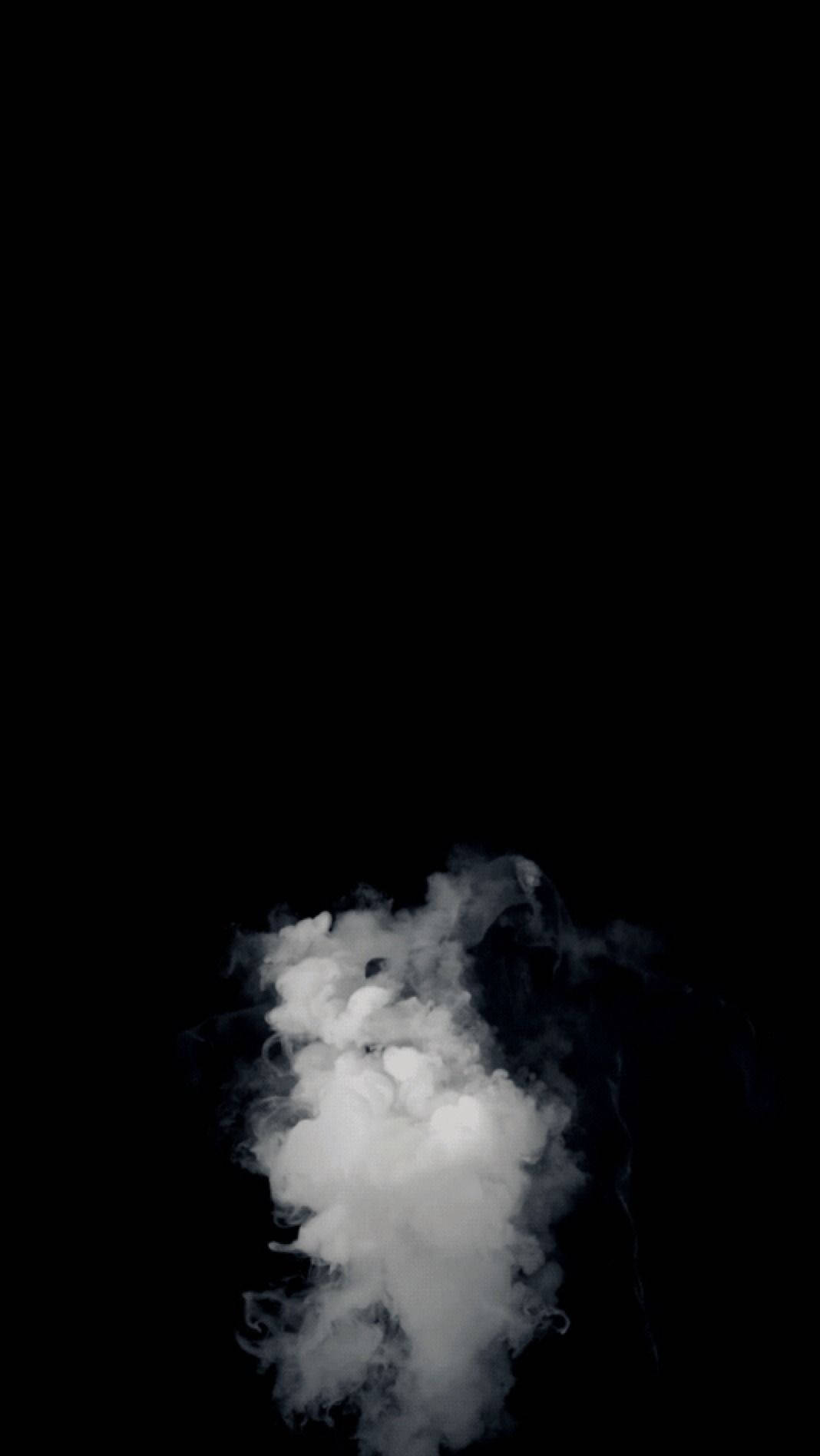 Black Aesthetic iPhone, smoke, white smoke, HD Phone Wallpaper