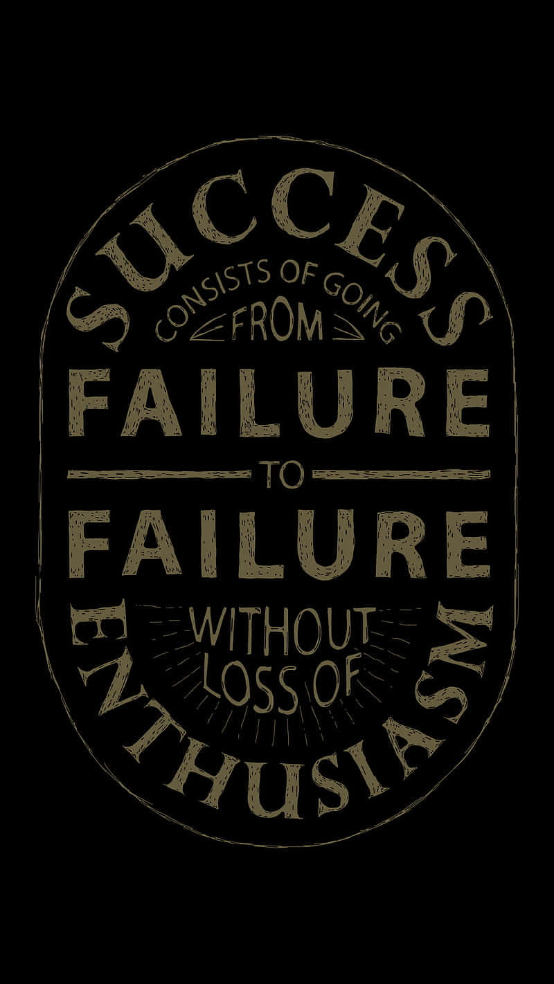 vintage-style motivational quote, gold lettering, black background, HD Phone Wallpaper
