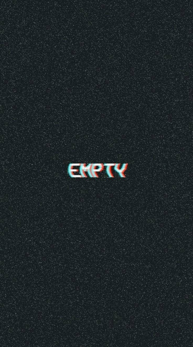 EMPTY, glitchy red and blue chromatic aberration, speckled black background, HD Phone Wallpaper