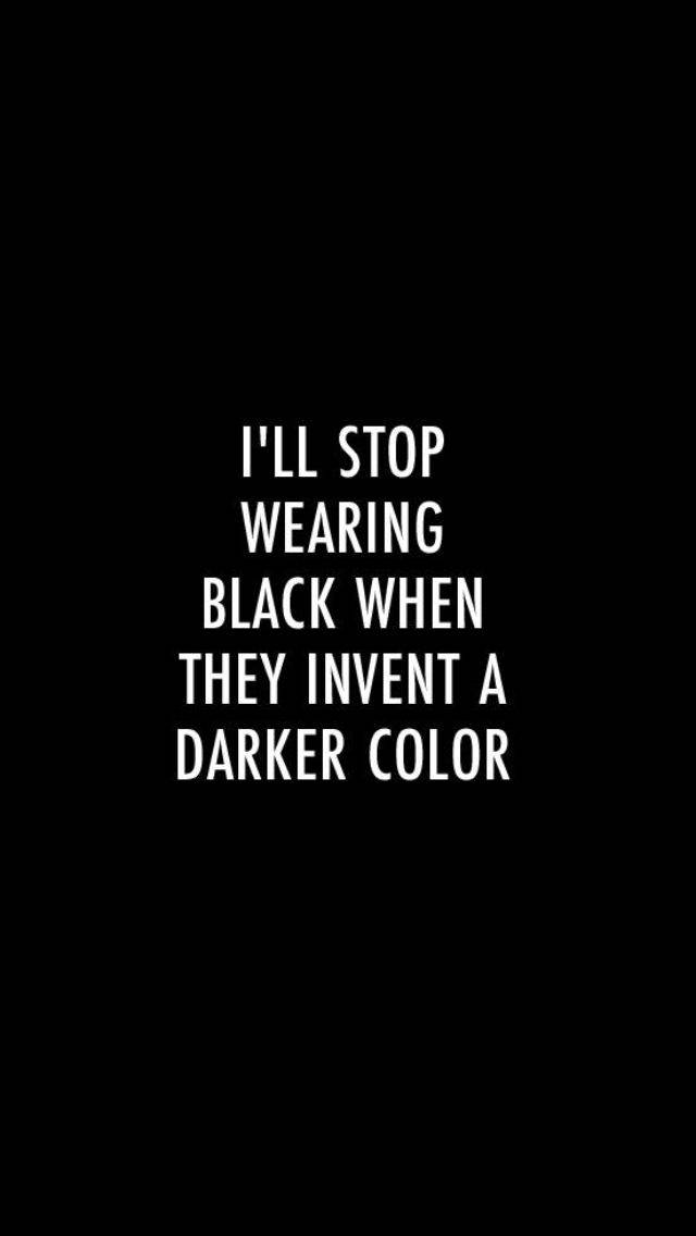 black clothes, white text, pure black background, SD Phone Wallpaper
