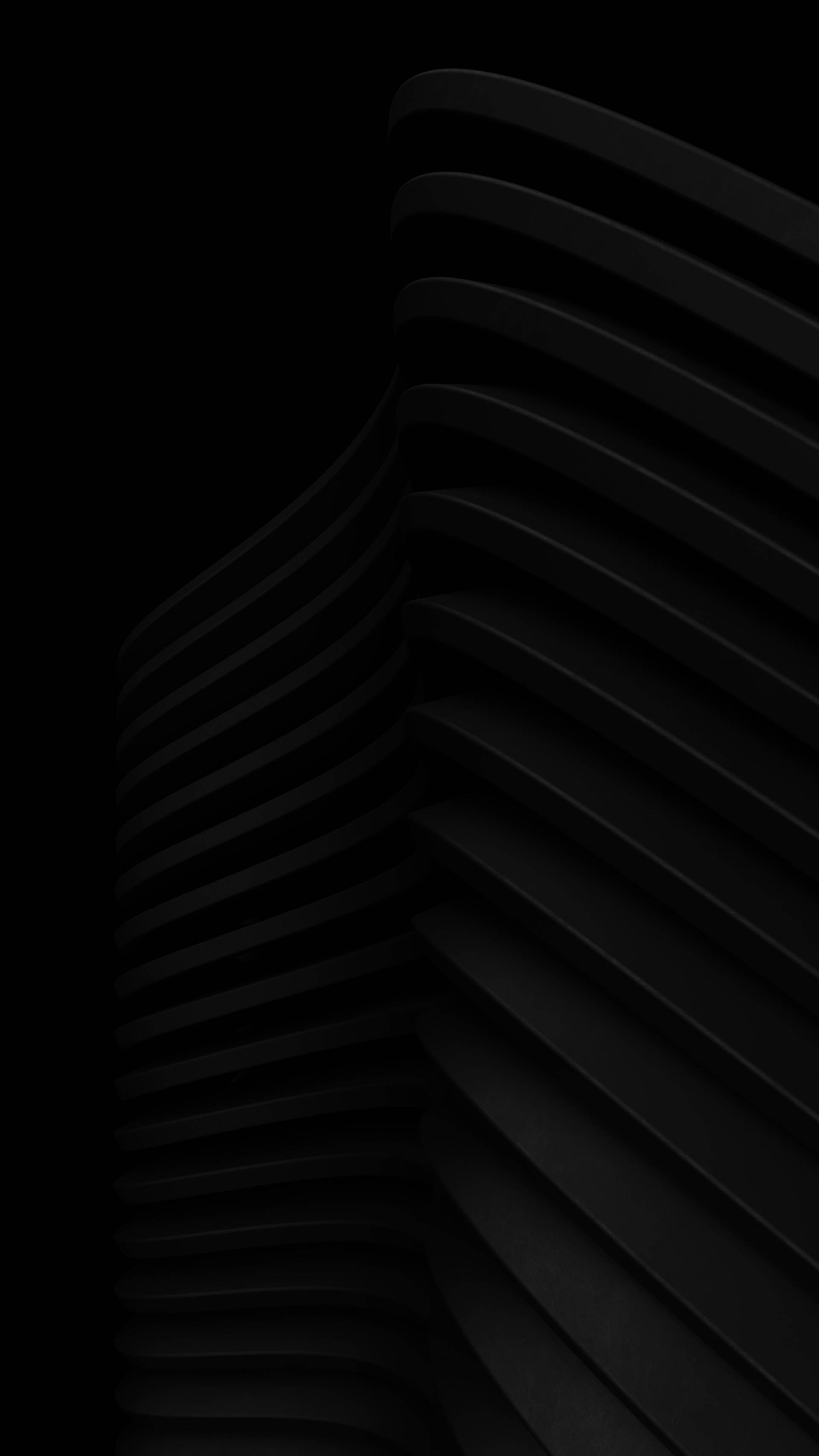 Black Aesthetic Tumblr iPhone, curved, abstract, 2K Phone Wallpaper