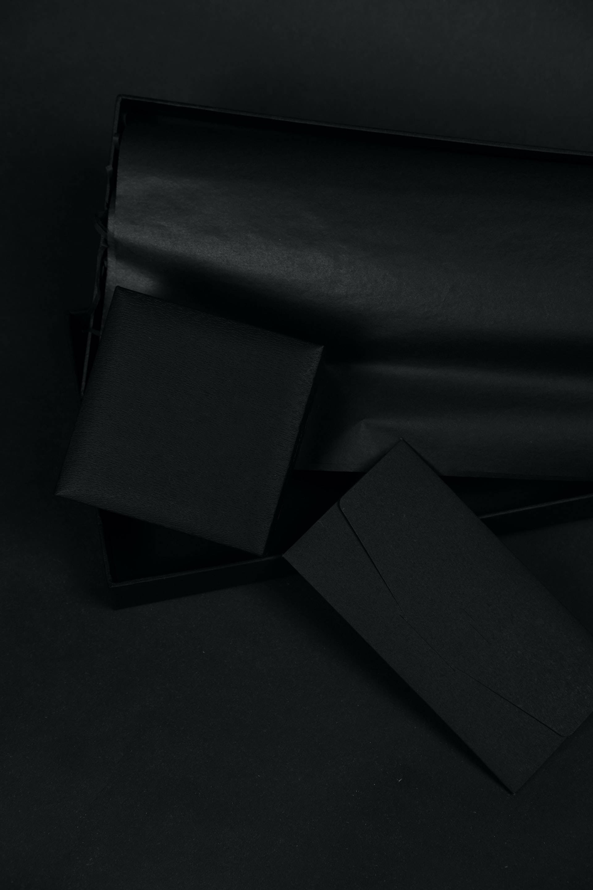 black aesthetic, Tumblr iPhone, envelopes, 2K Phone Wallpaper