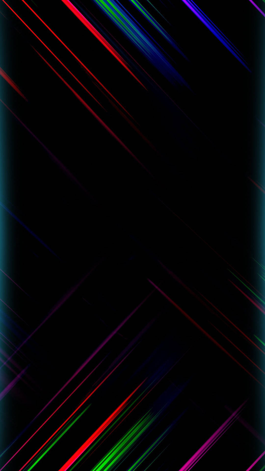 Black AMOLED, neon streaks, red, Full HD Phone Wallpaper