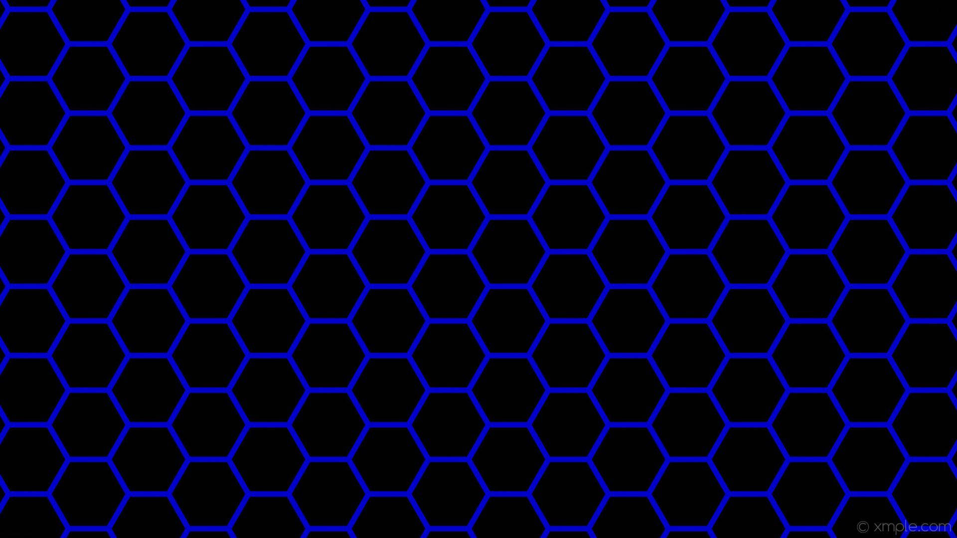 blue and black honeycomb pattern, blue and black hexagonal pattern, glowing blue hexagons, Full HD Desktop Wallpaper