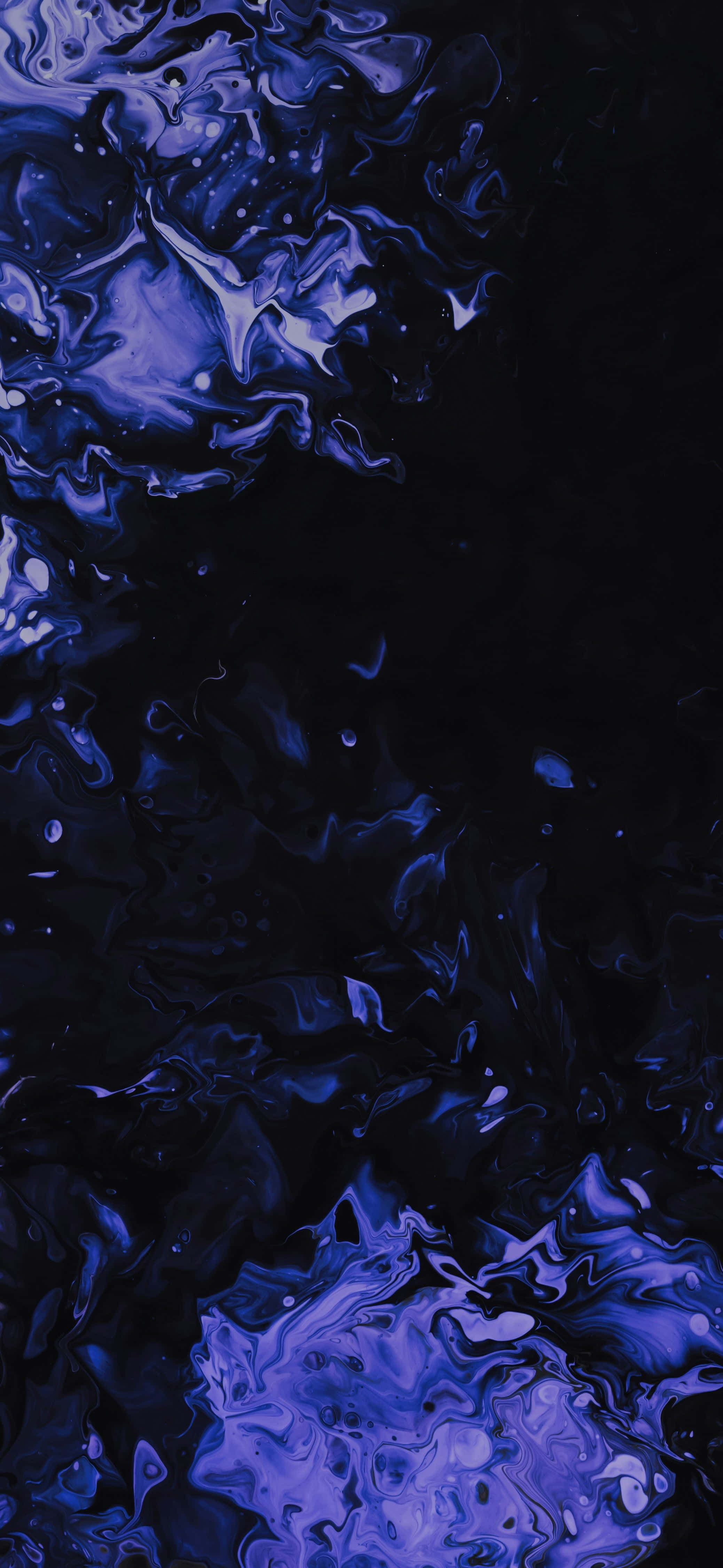 abstract fluid art composition, indigo, violet, 4K Phone Wallpaper