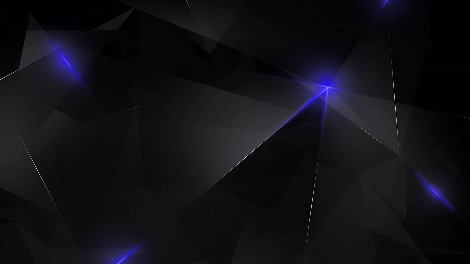 abstract black blue geometric background, dark geometric wallpaper, sharp triangular facets, Full HD Desktop Wallpaper