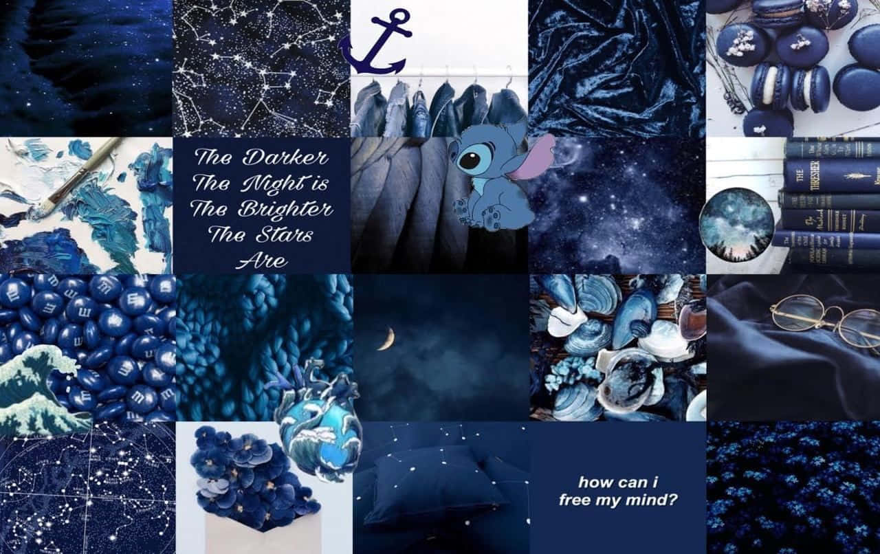navy blue, stars constellations, anchors, HD Desktop Wallpaper
