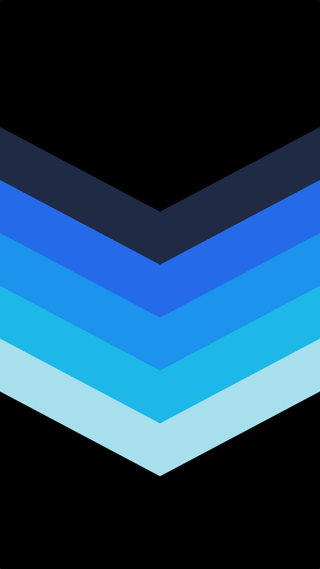 black background, blue chevron stripes, vibrant blue, Full HD Phone Wallpaper