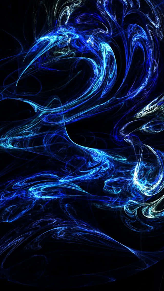 Black And Blue iPhone, electric blue, deep black, SD Phone Wallpaper