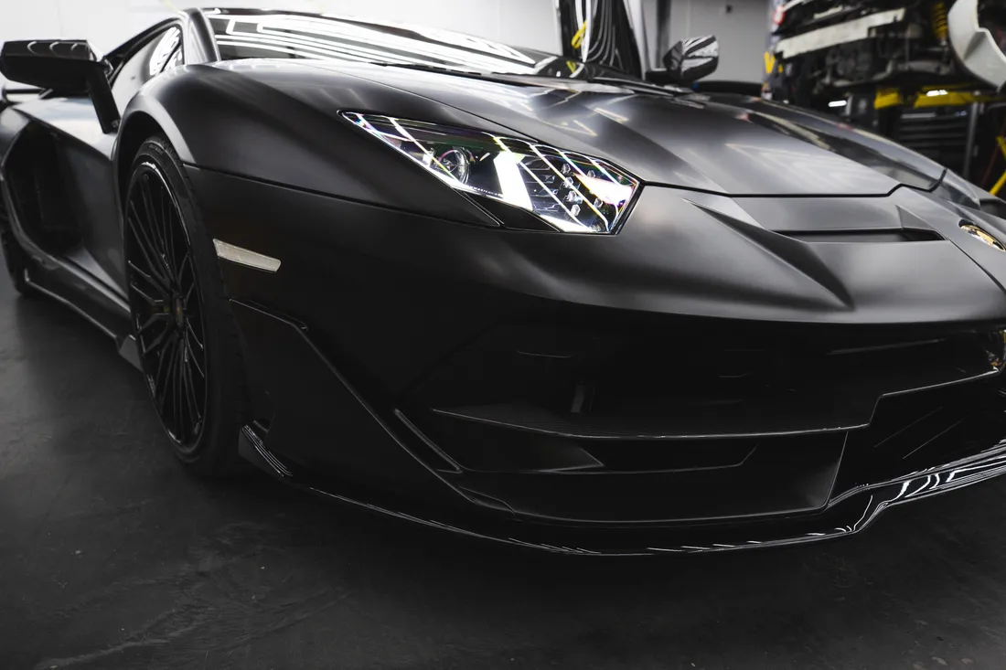 Black And Blue Neon Lamborghini