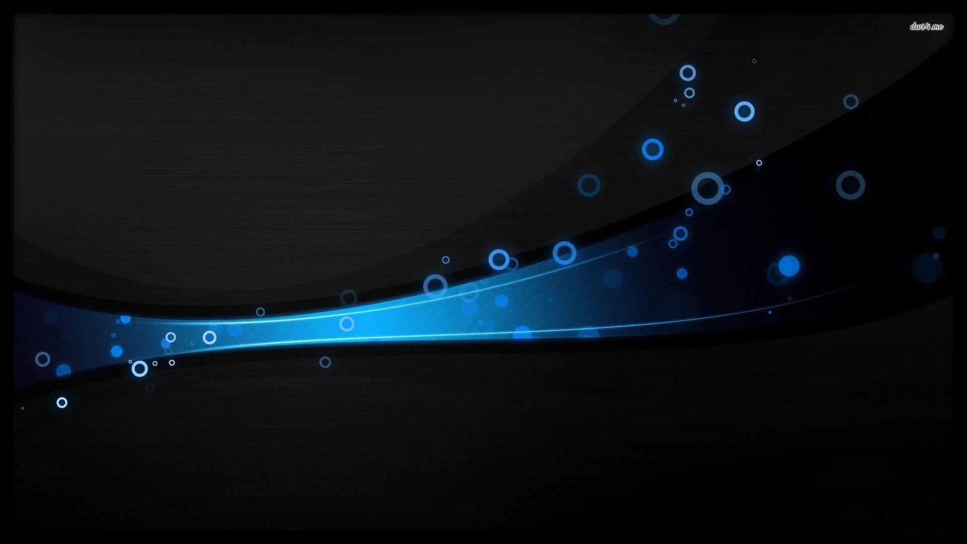Digital 2D Bubble, glowing blue wave, dark textured background, Full HD Desktop Wallpaper