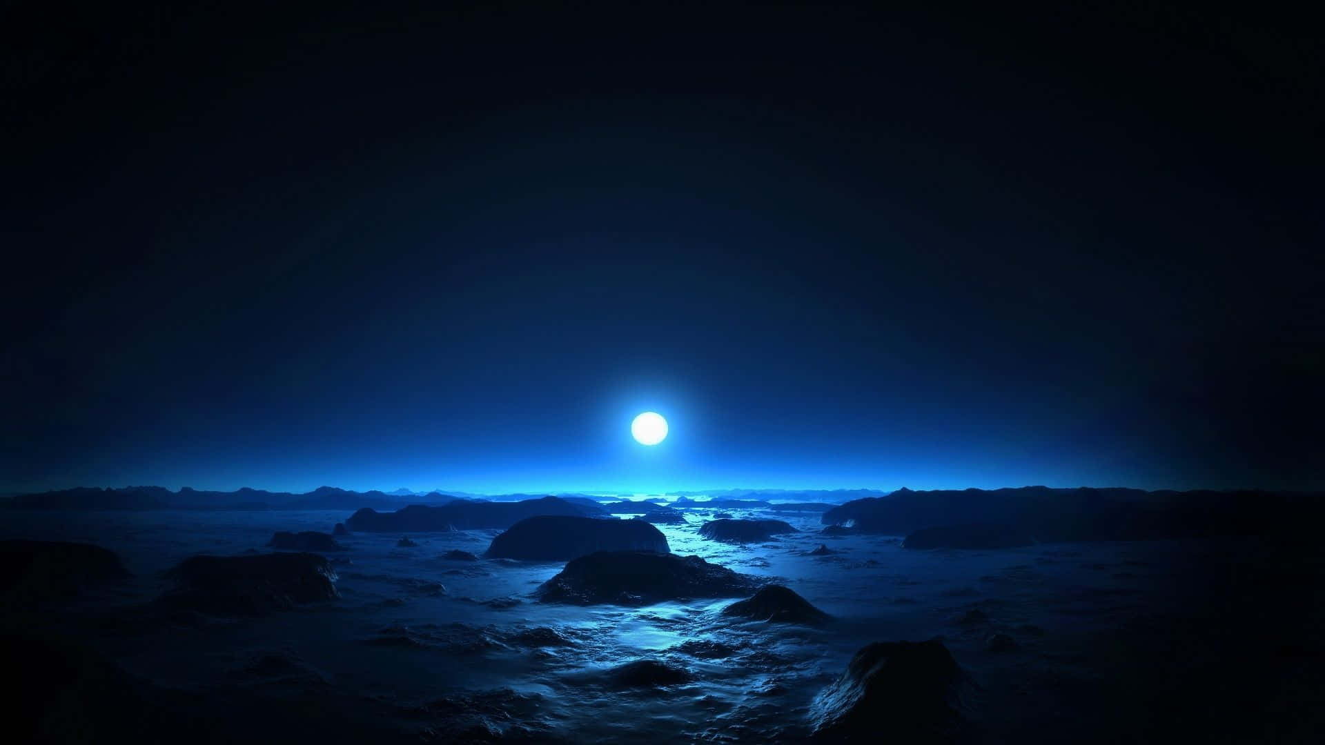 Cool Monitor, black, blue, Full HD Desktop Wallpaper