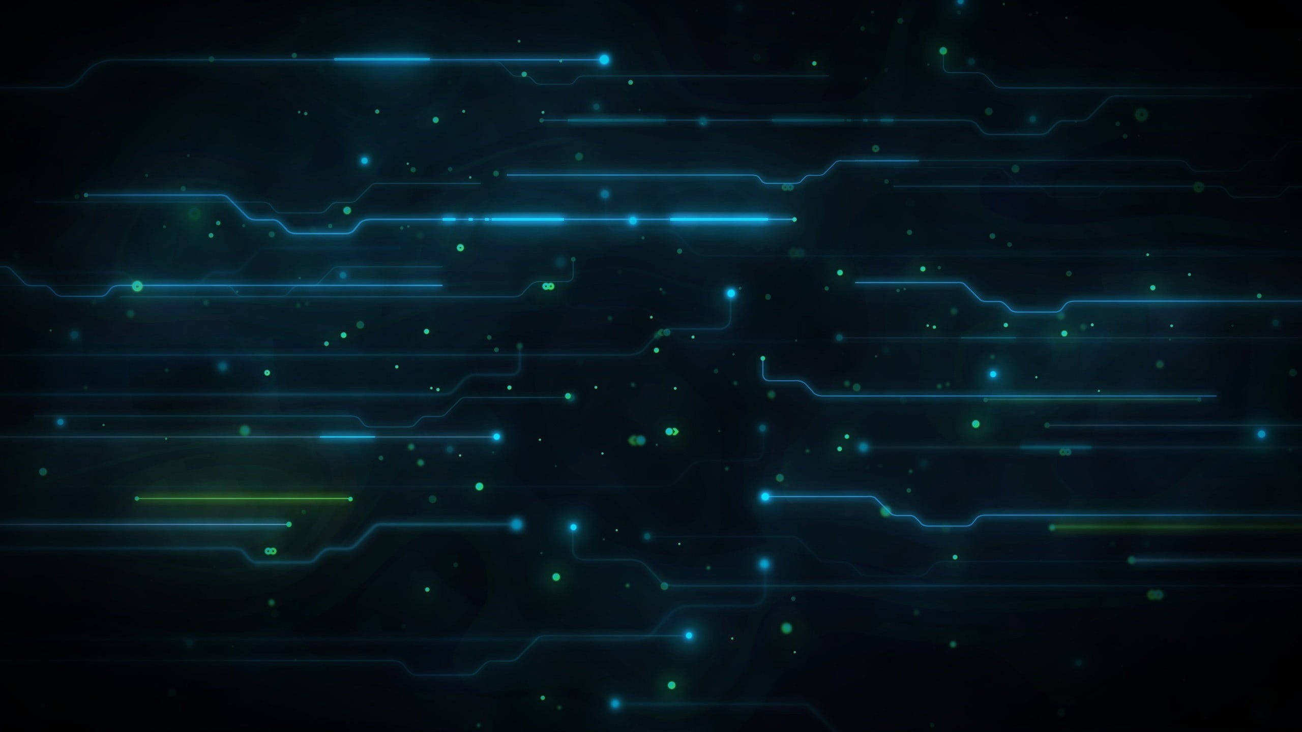 Fiber Optics Design, Rainmeter Skin, glowing blue, 2K Desktop Wallpaper