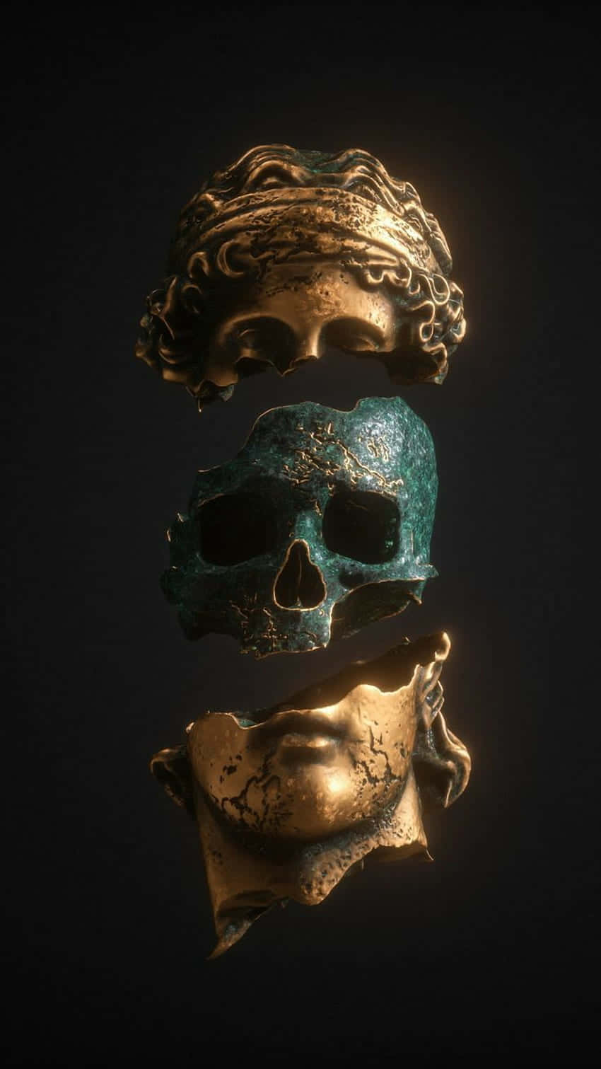 Black And Gold Aesthetic, golden, teal, HD Phone Wallpaper