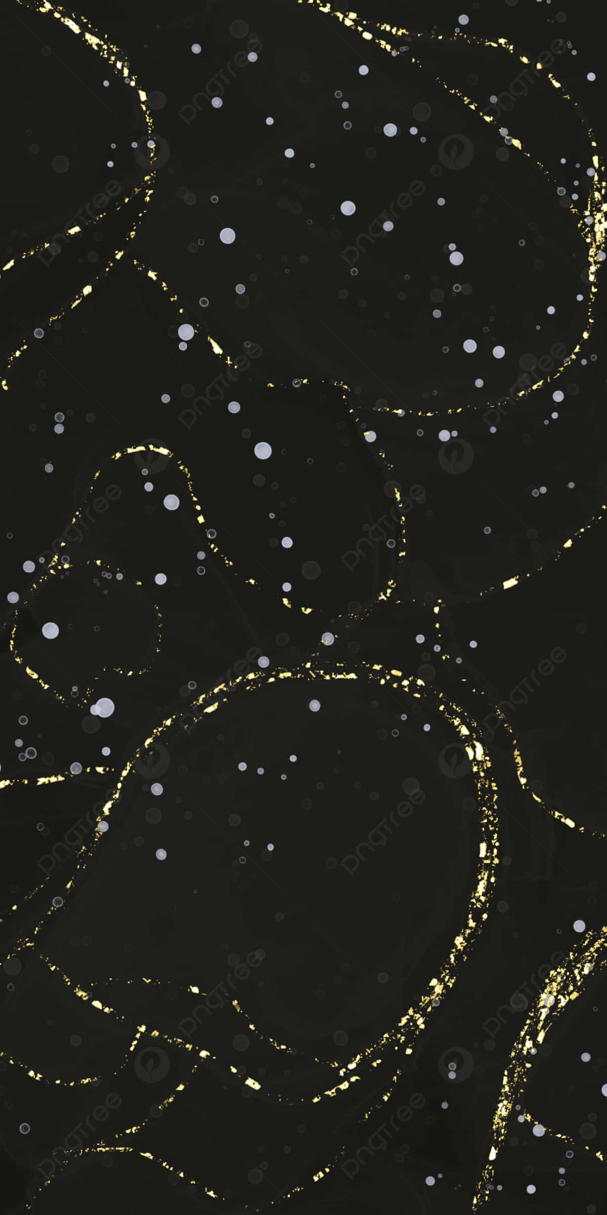 black and gold aesthetic, glowing gold lines, white dots, Full HD Phone Wallpaper