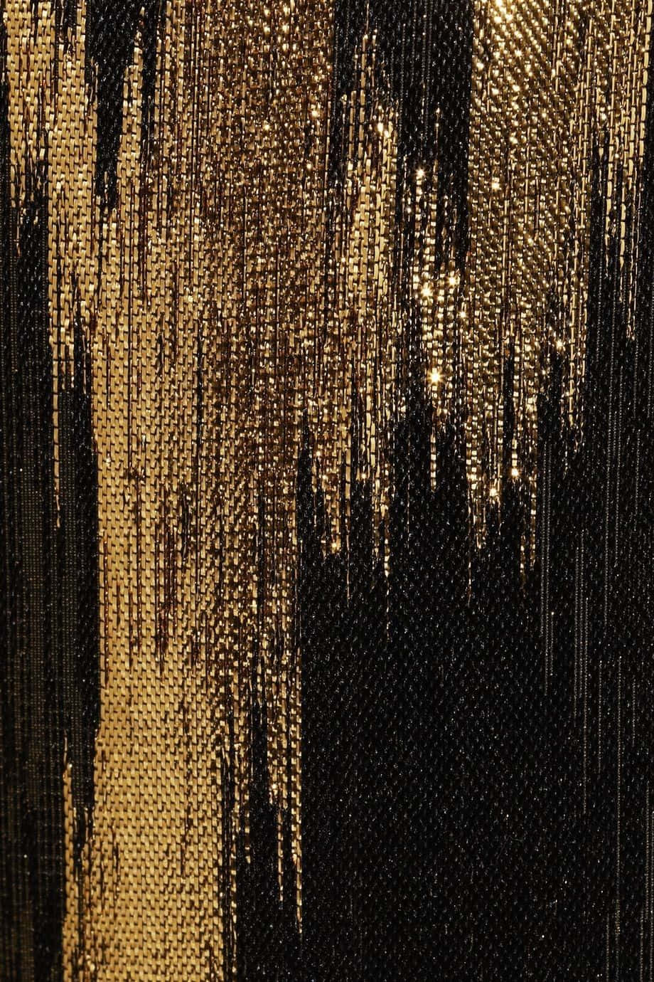 black and gold sequin dress, golden beaded curtain, shimmering strands, HD Phone Wallpaper