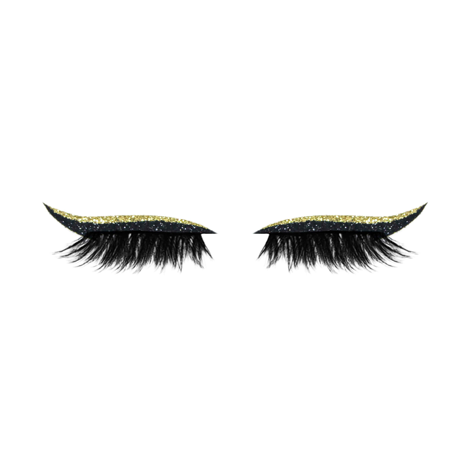 gold eyelash, glittery gold winged tips, dramatic black false eyelashes, HD Desktop Wallpaper