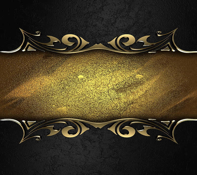 elegant, black and gold, golden ornamental borders, SD Desktop Wallpaper