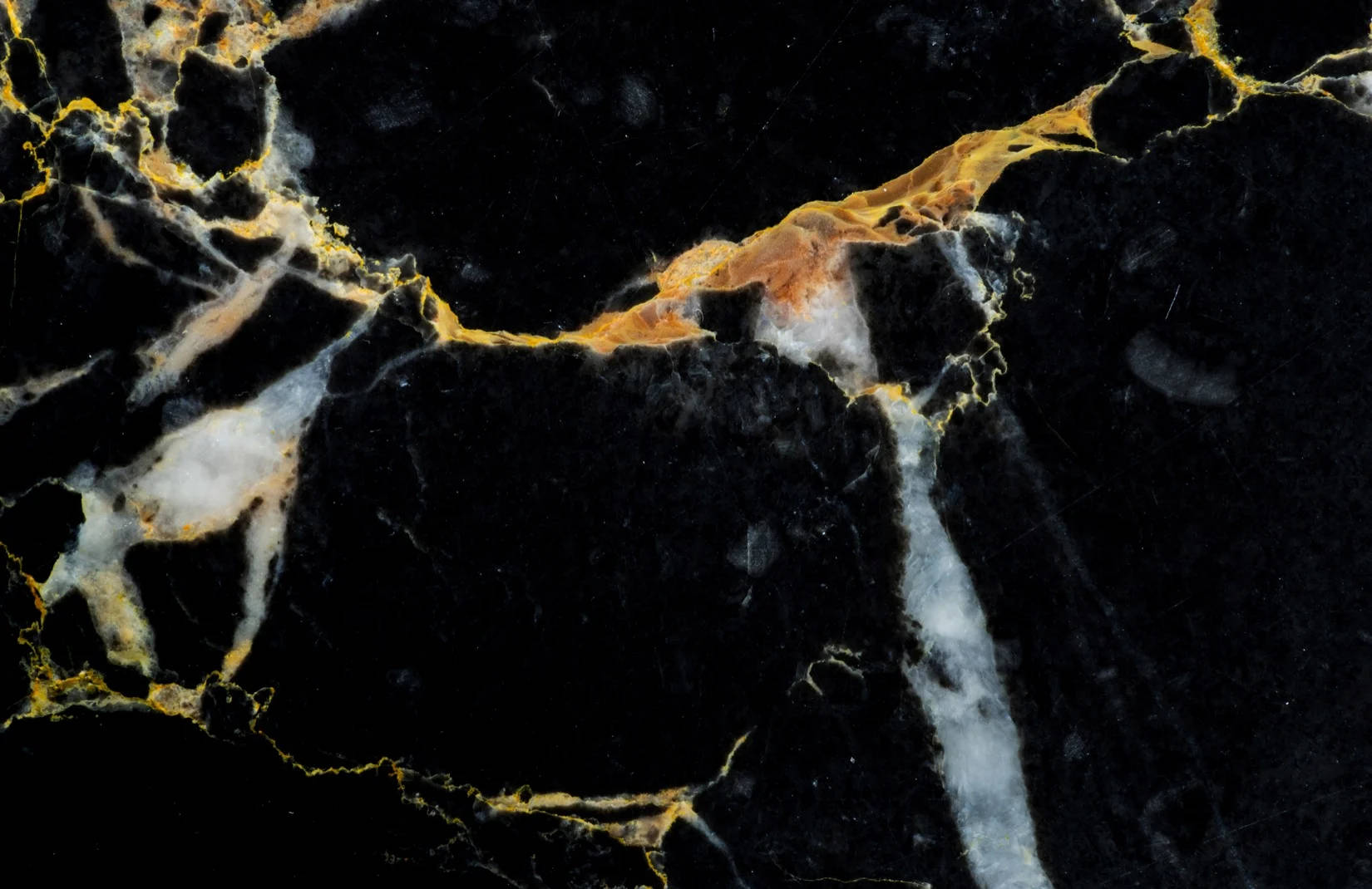 Vibrant Black And Gold Marble, black marble, golden veins, HD Desktop Wallpaper
