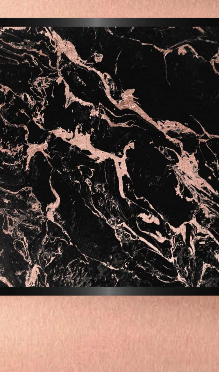 rose gold, black marble, wall mounted, HD Phone Wallpaper