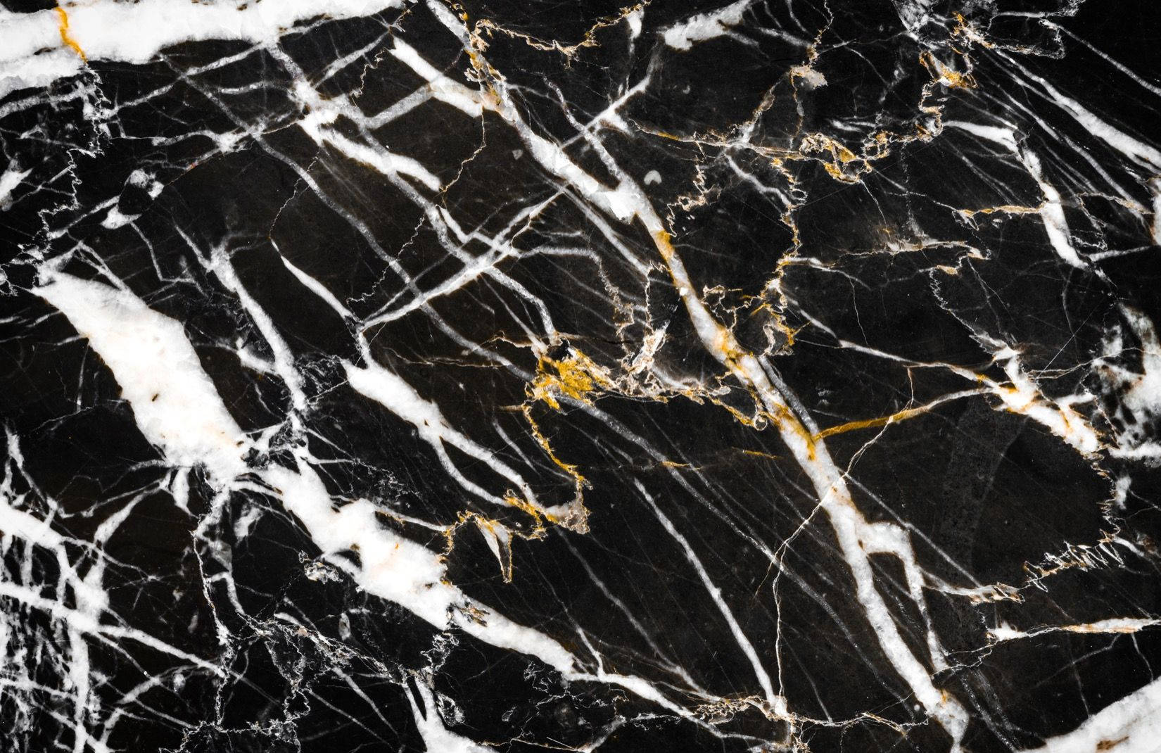 Black White Gold Marble, black marble, white veins, HD Desktop Wallpaper