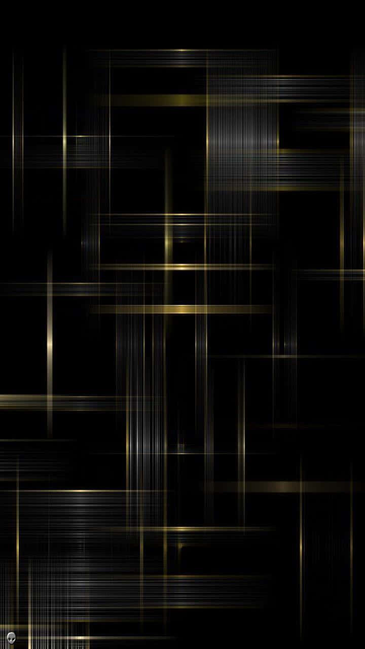 elegant black and gold, golden lines, deep black background, HD Phone Wallpaper
