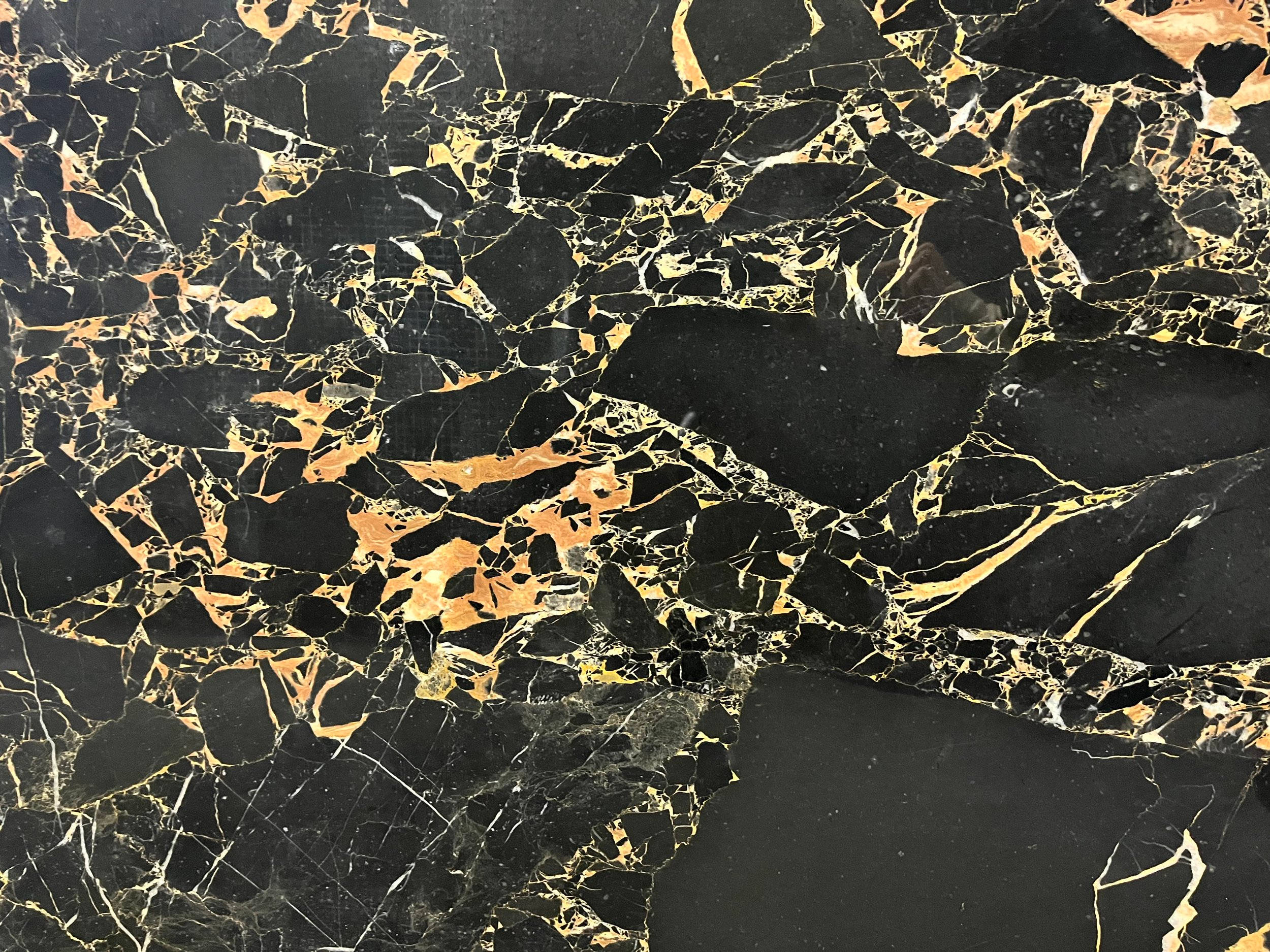 black marble, golden veins, warm amber accents, Full HD Desktop Wallpaper