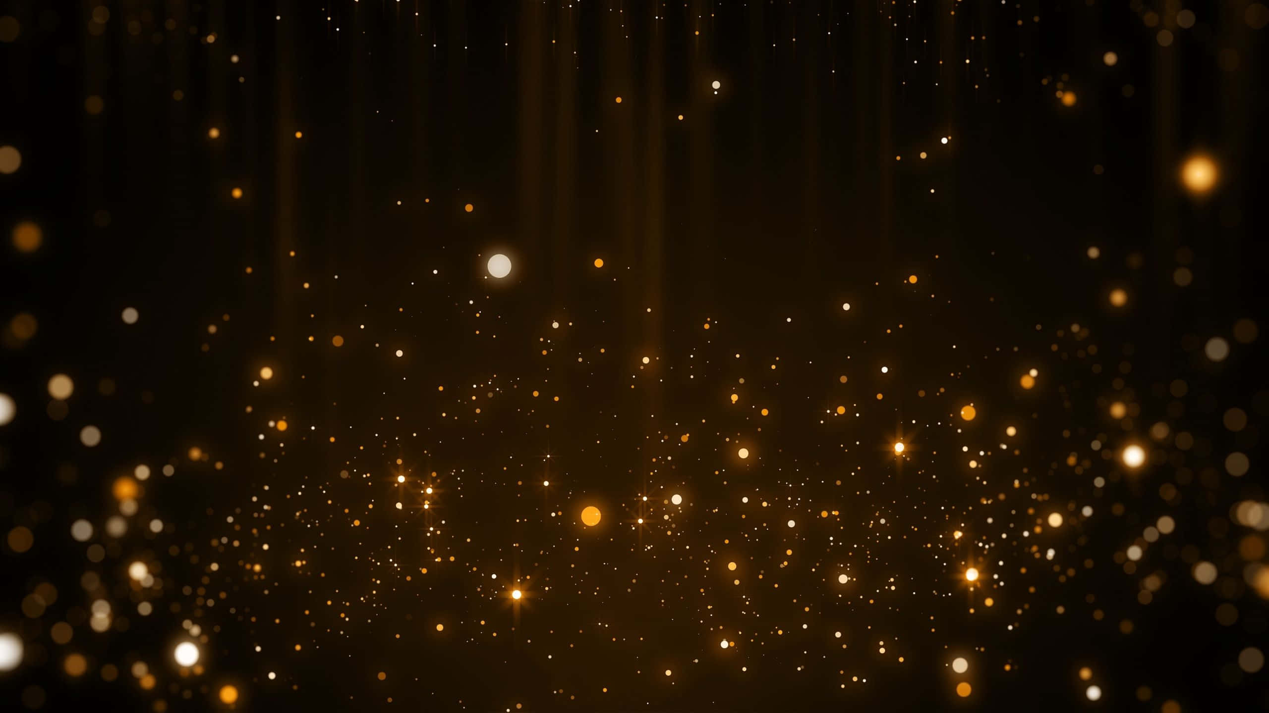 Black And Gold Glitter, Golden glitter particles, dark backdrop, 2K Desktop Wallpaper