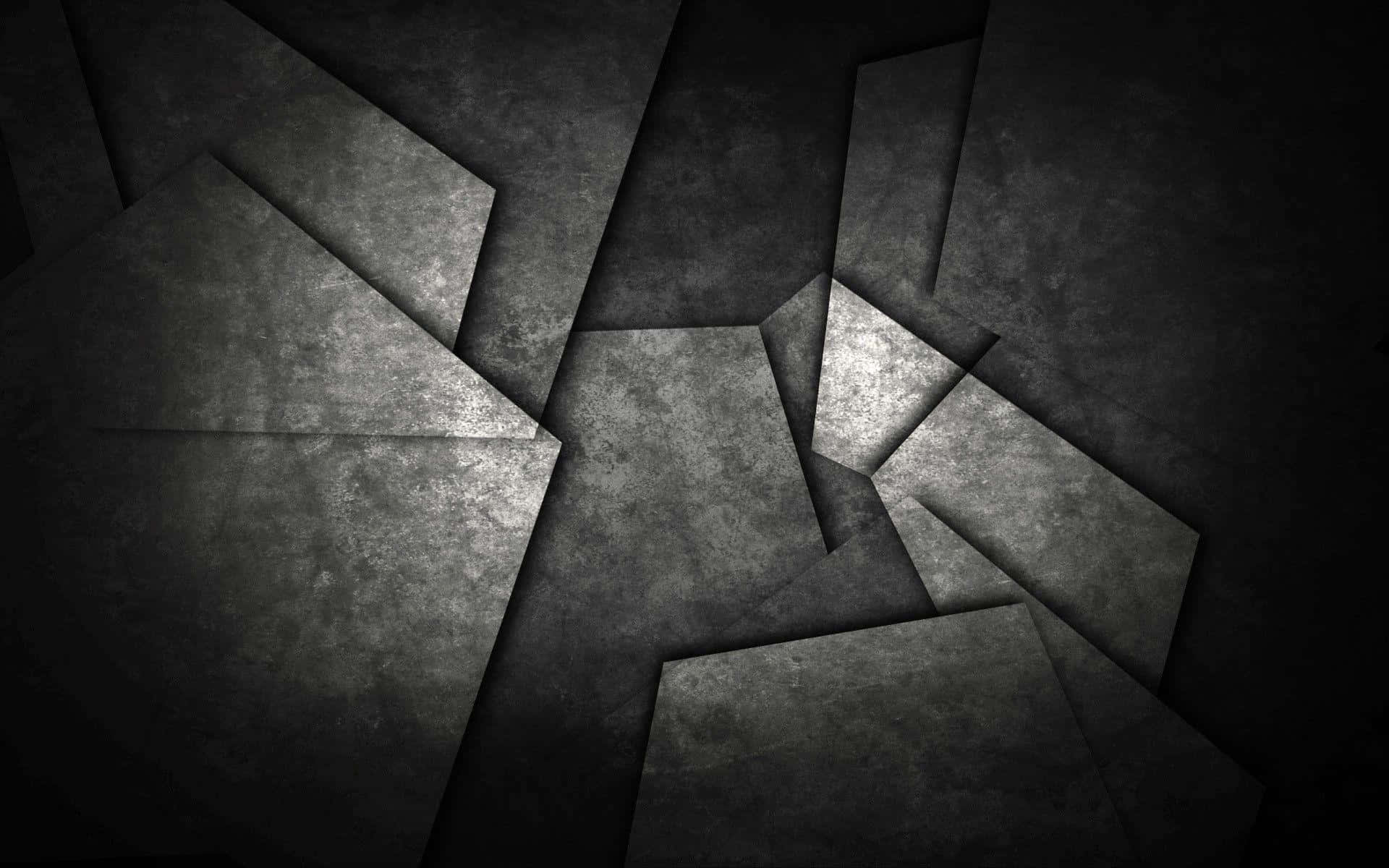 Black And Gray, geometric shards, textured surfaces, Full HD Desktop Wallpaper