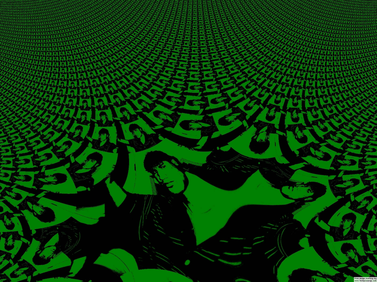 Black And Green, abstract face, green and black illustration, HD Desktop Wallpaper