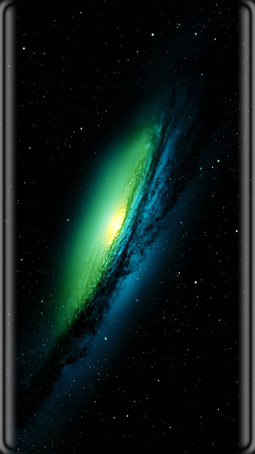 Black And Green Galaxy, spiral galaxy, green, Full HD Phone Wallpaper