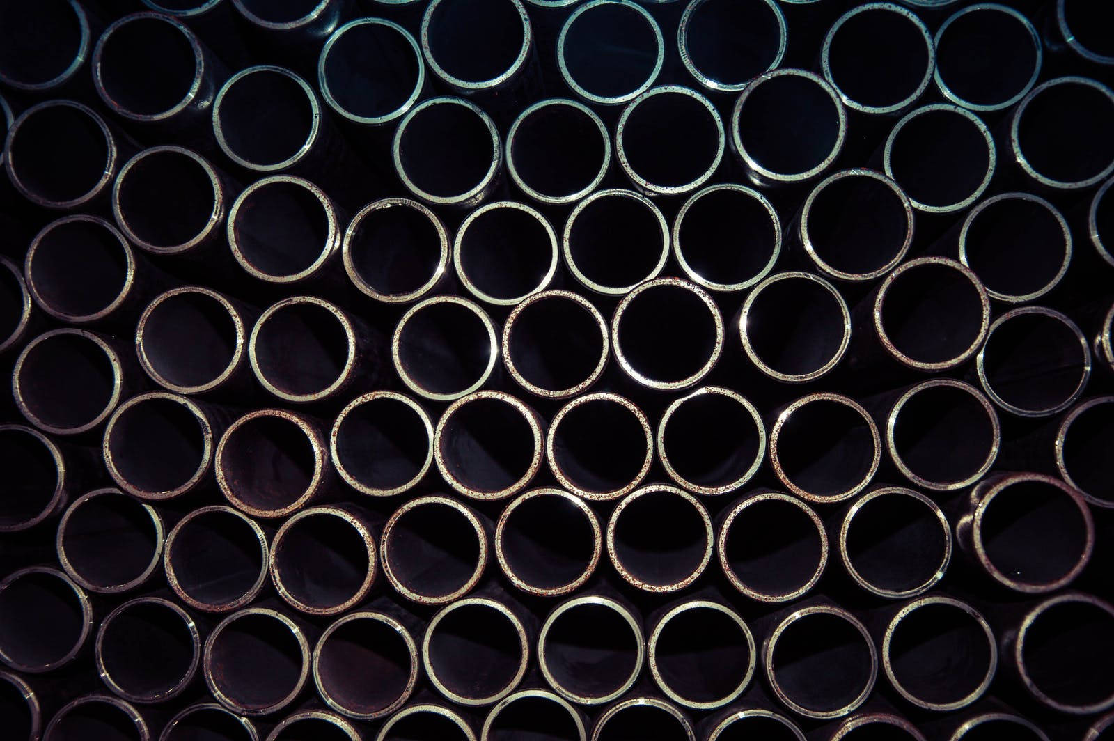 Black And Grey iPhone, metal pipes, circular pattern, HD Desktop Wallpaper