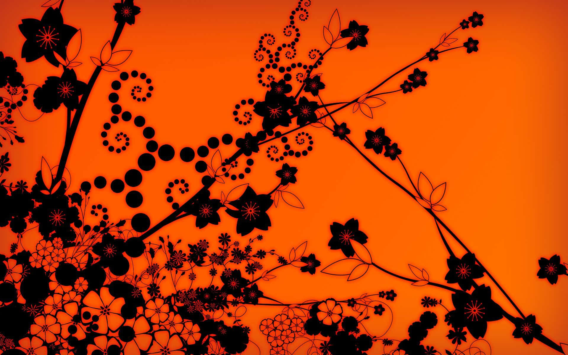 Black and Orange, 1920 x 1200, vibrant orange gradient, Full HD Desktop Wallpaper