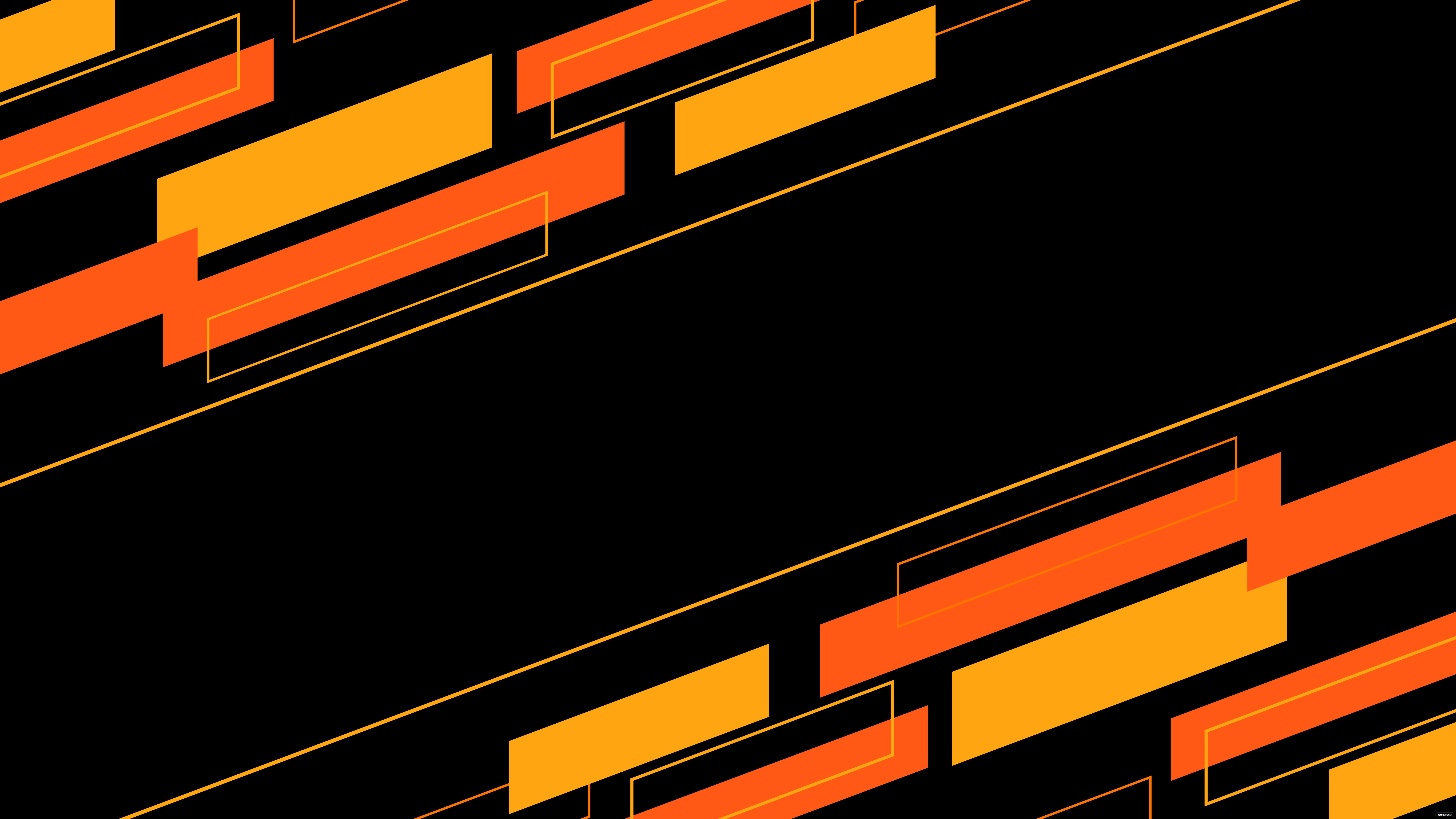 Black And Orange, orange, yellow, 8K Desktop Wallpaper