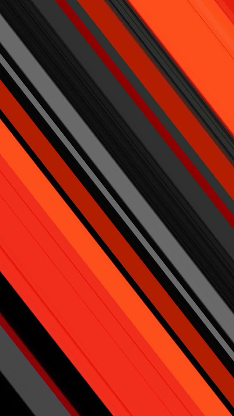 vibrant orange, black, abstract stripes, HD Phone Wallpaper