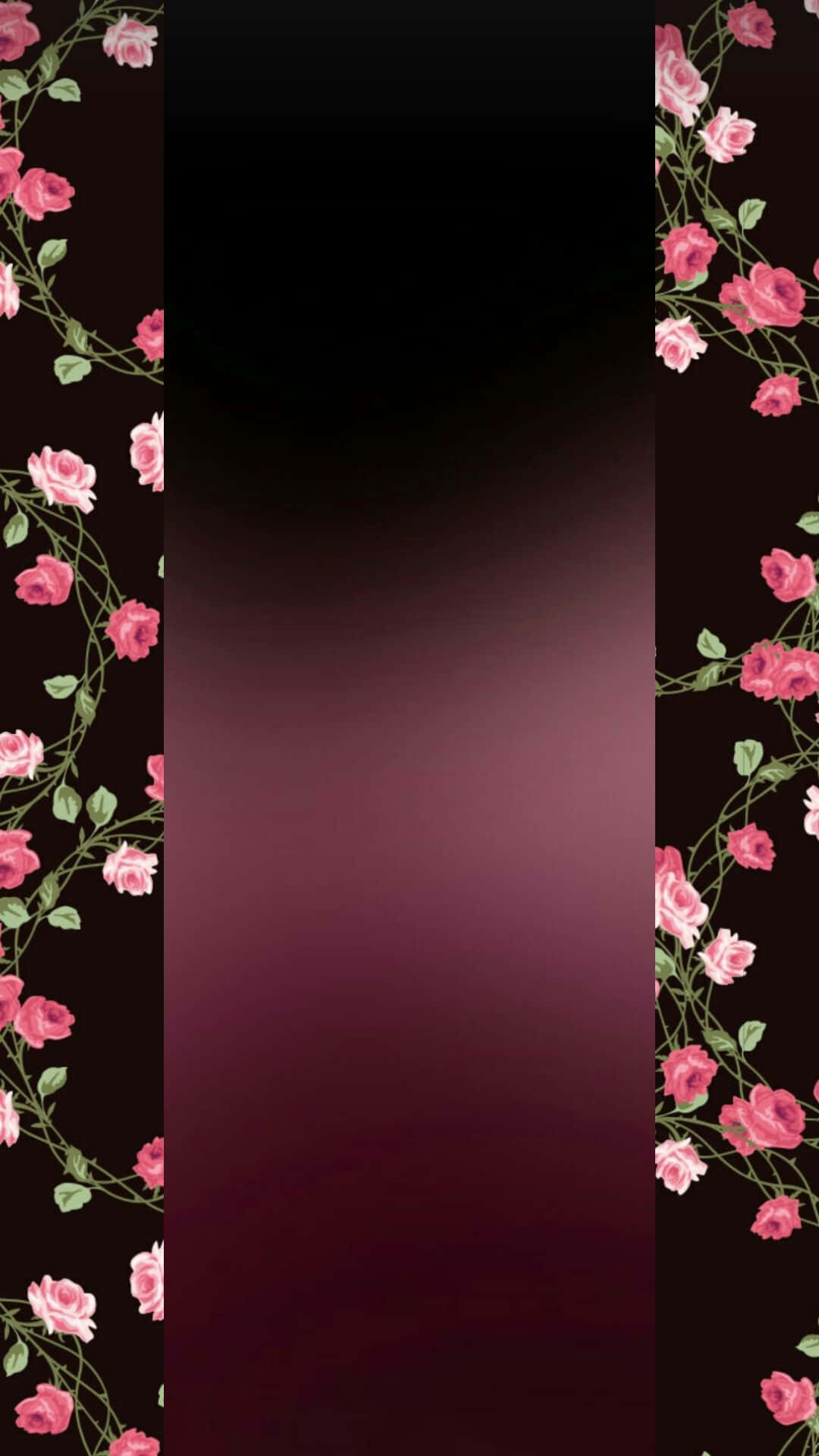 black and pink flower, pink roses, dark borders, Full HD Phone Wallpaper