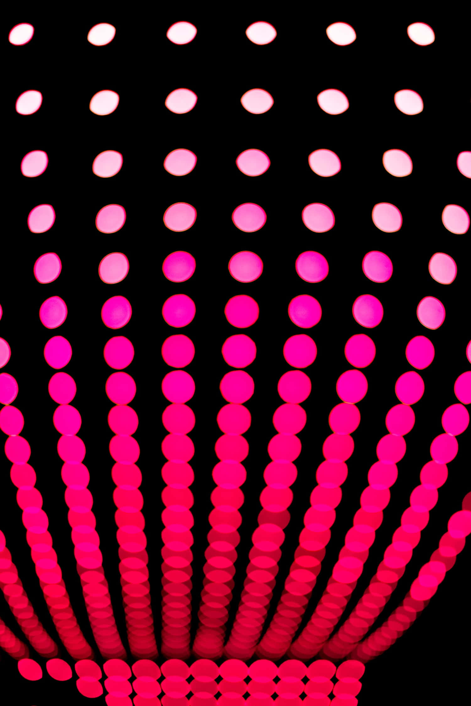 Black And Pink iPhone, glowing pink dots, converging vertical lines, Full HD Phone Wallpaper