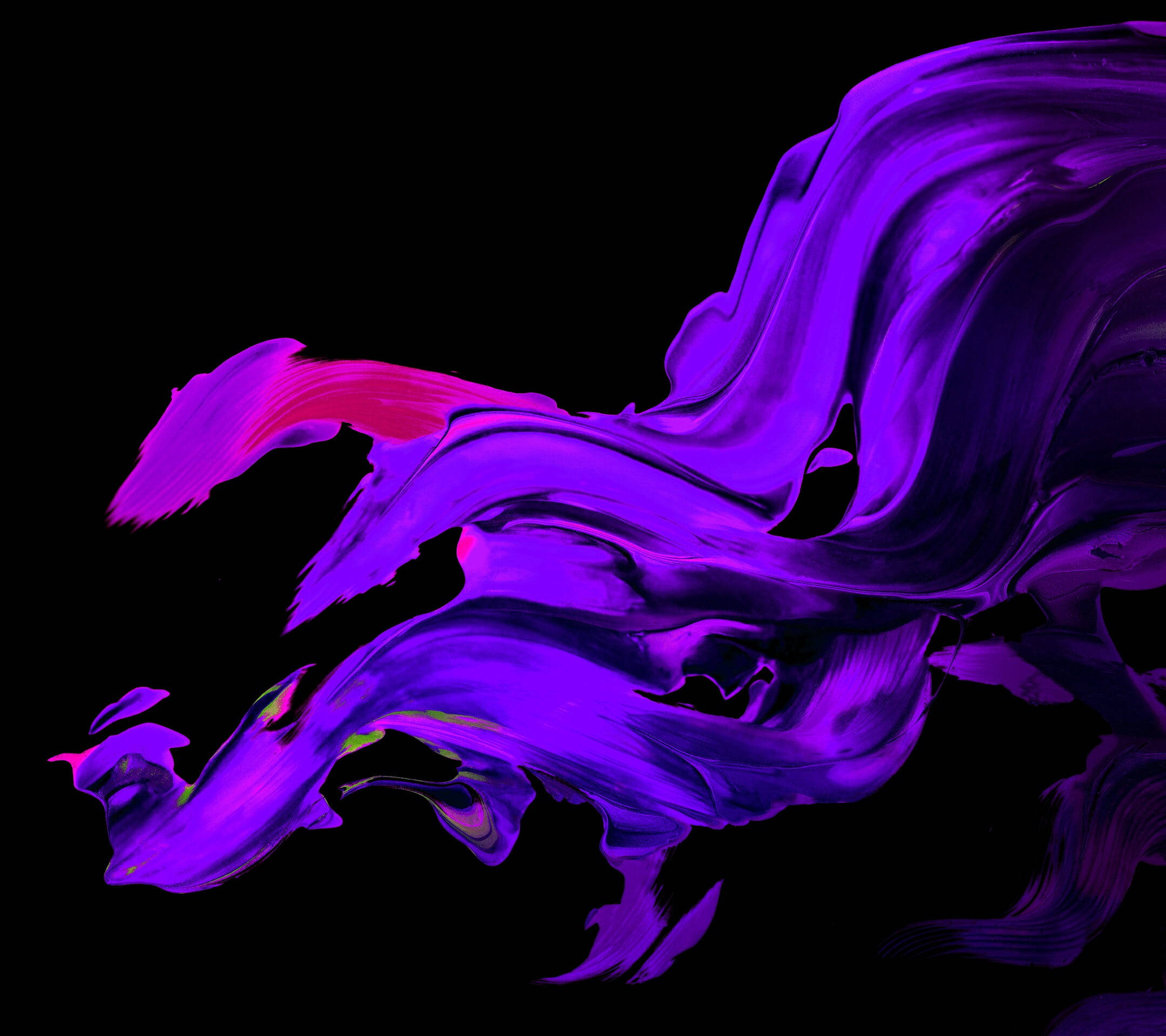 Black And Purple Aesthetic, vibrant purple, pink liquid paint, Full HD Desktop Wallpaper