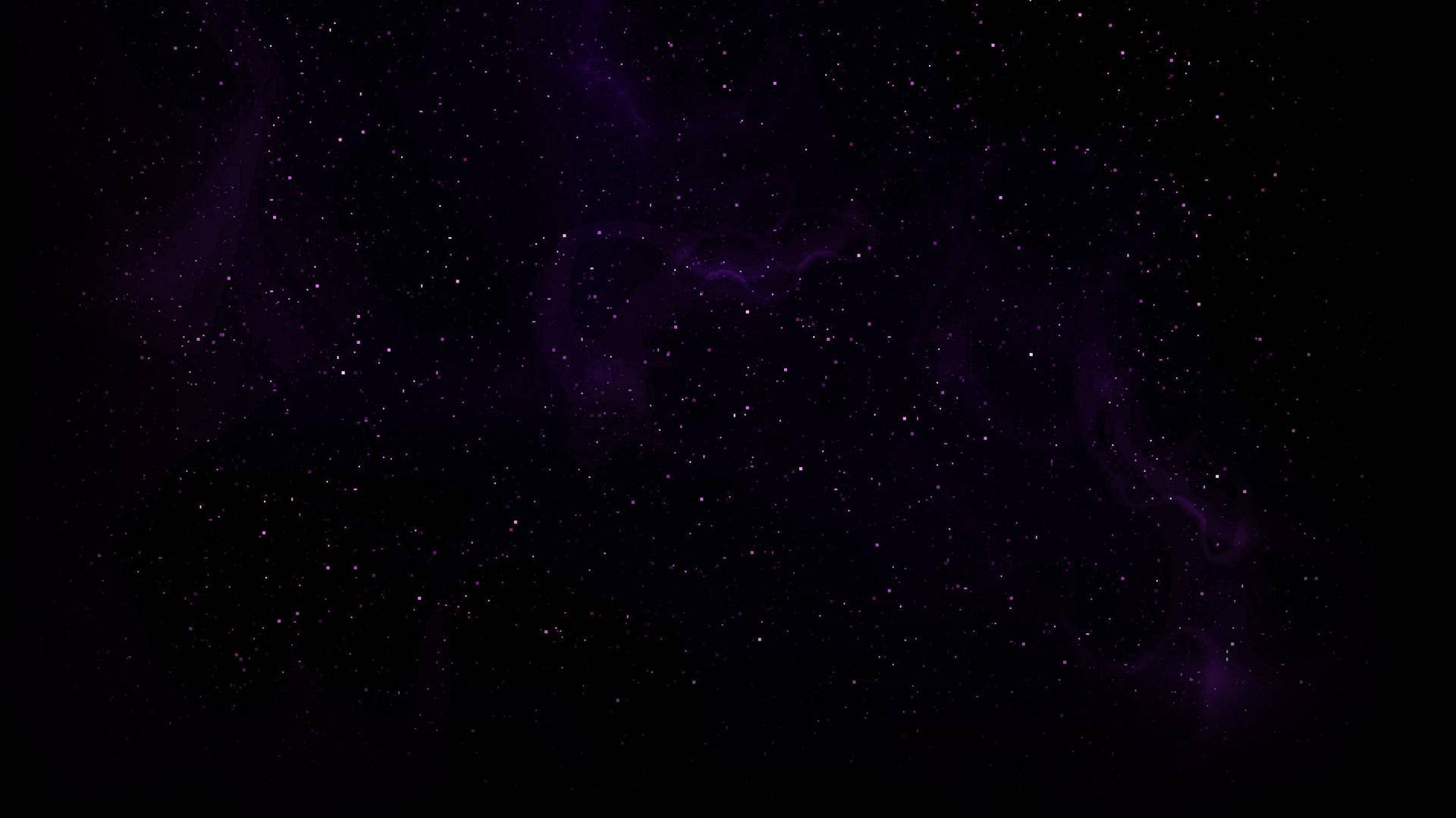 Black And Purple Aesthetic, starry sky, deep purple nebula, Full HD Desktop Wallpaper
