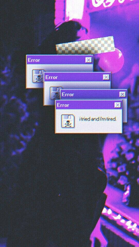 Black And Purple Aesthetic, neon purple digital void, checkered pattern, SD Phone Wallpaper