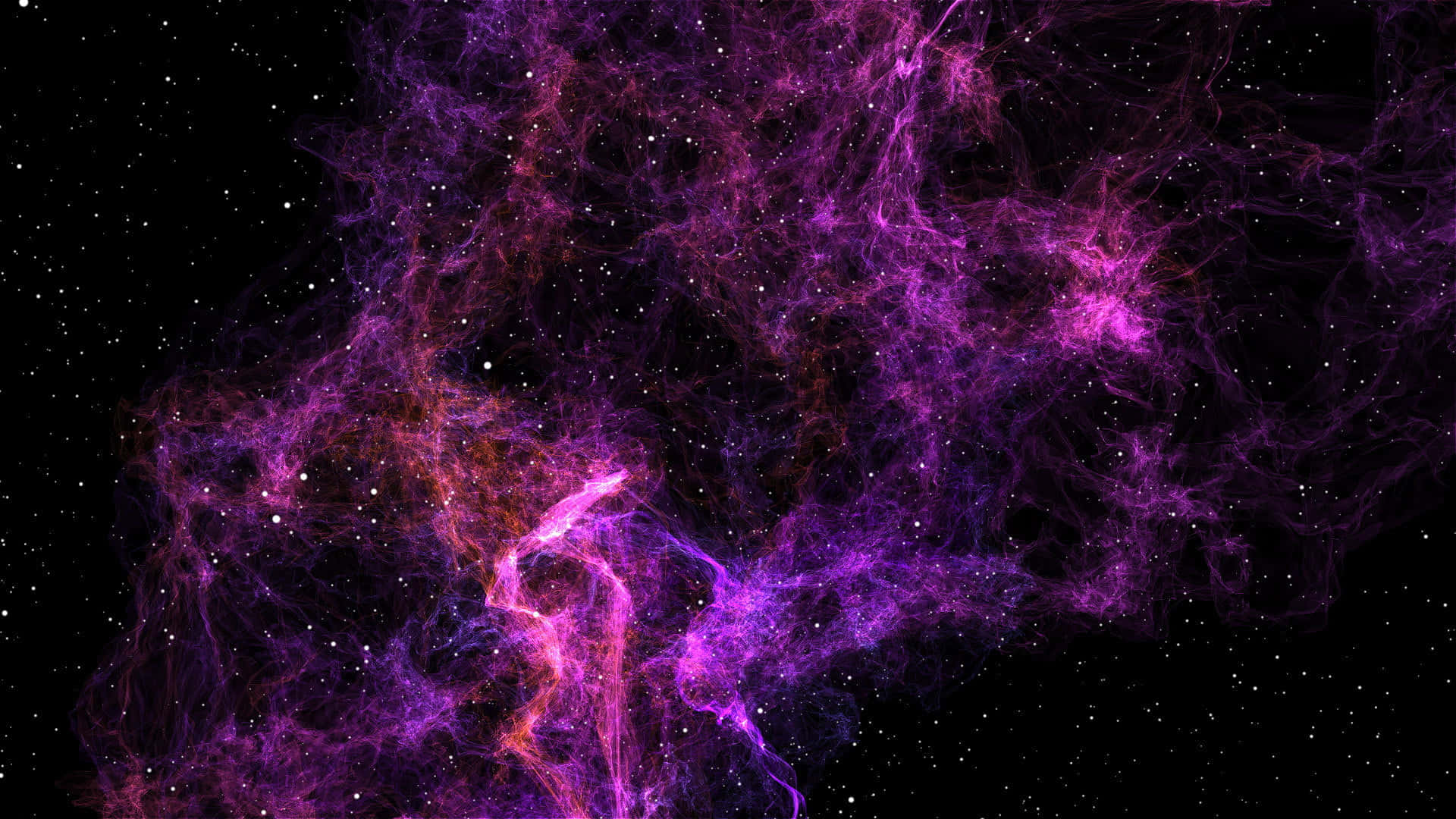 Black and Purple Galaxy, vibrant purple, pink cosmic nebula, Full HD Desktop Wallpaper