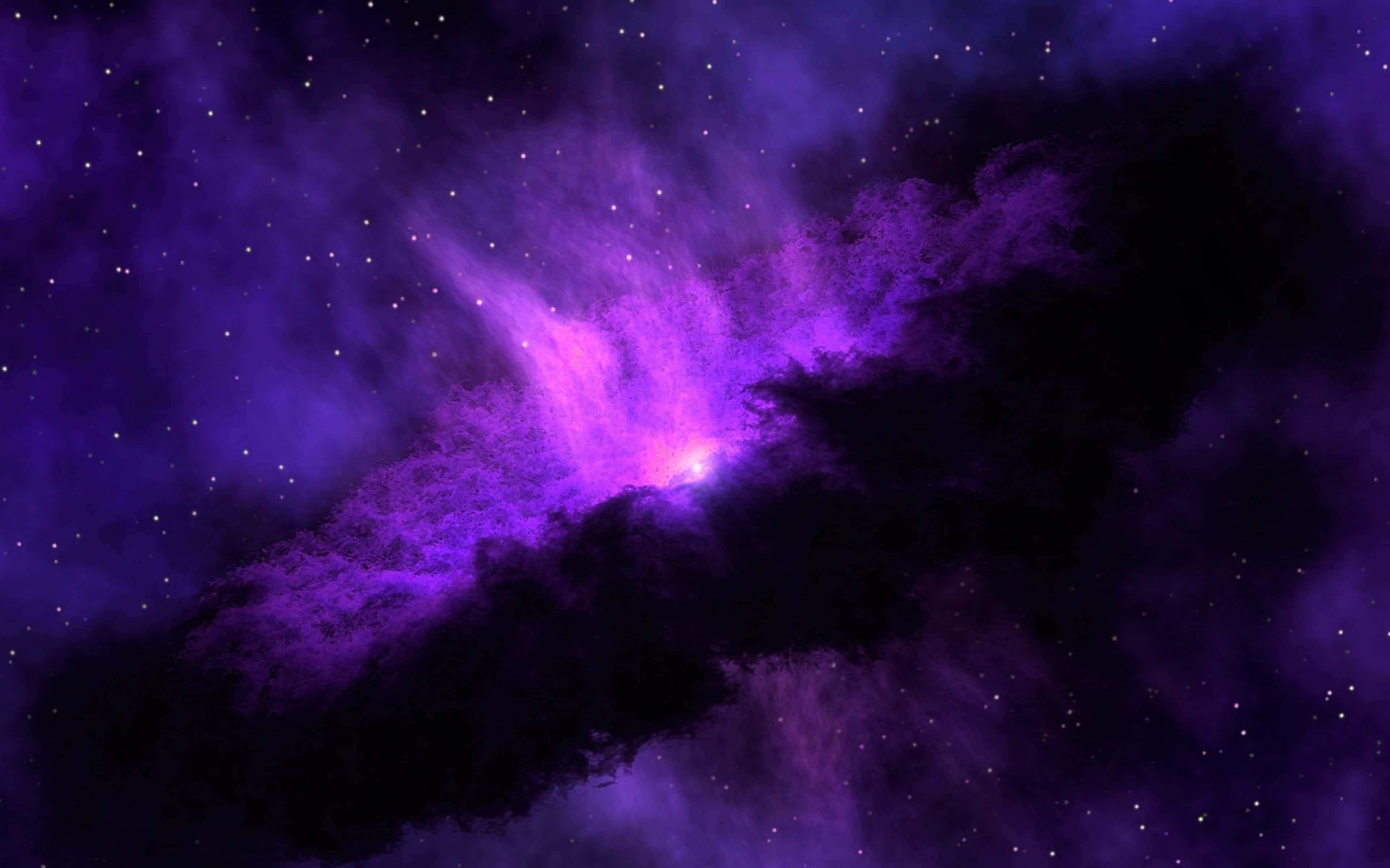 Black And Purple Galaxy, vibrant purple nebula, cosmic energy, 4K Desktop Wallpaper