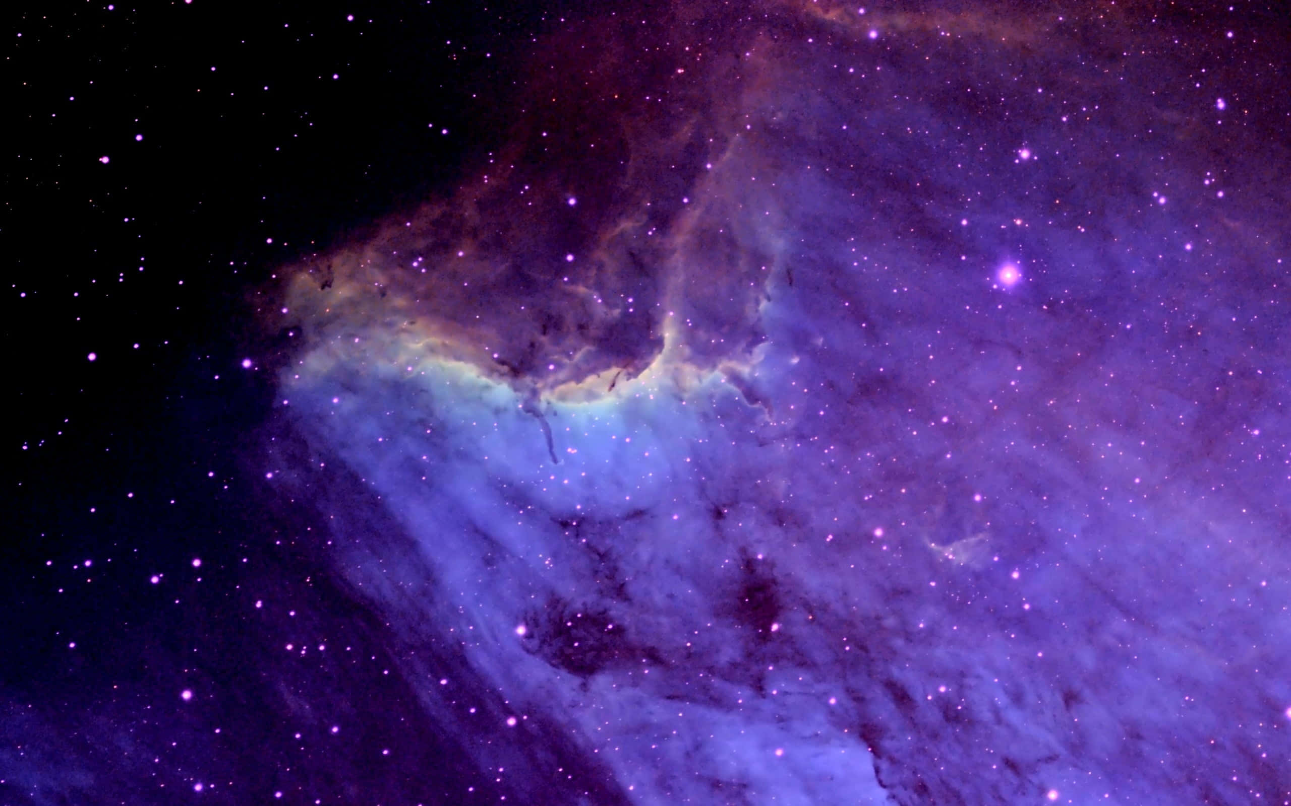 Black And Purple Galaxy, cosmic nebula, vibrant purples, 2K Desktop Wallpaper