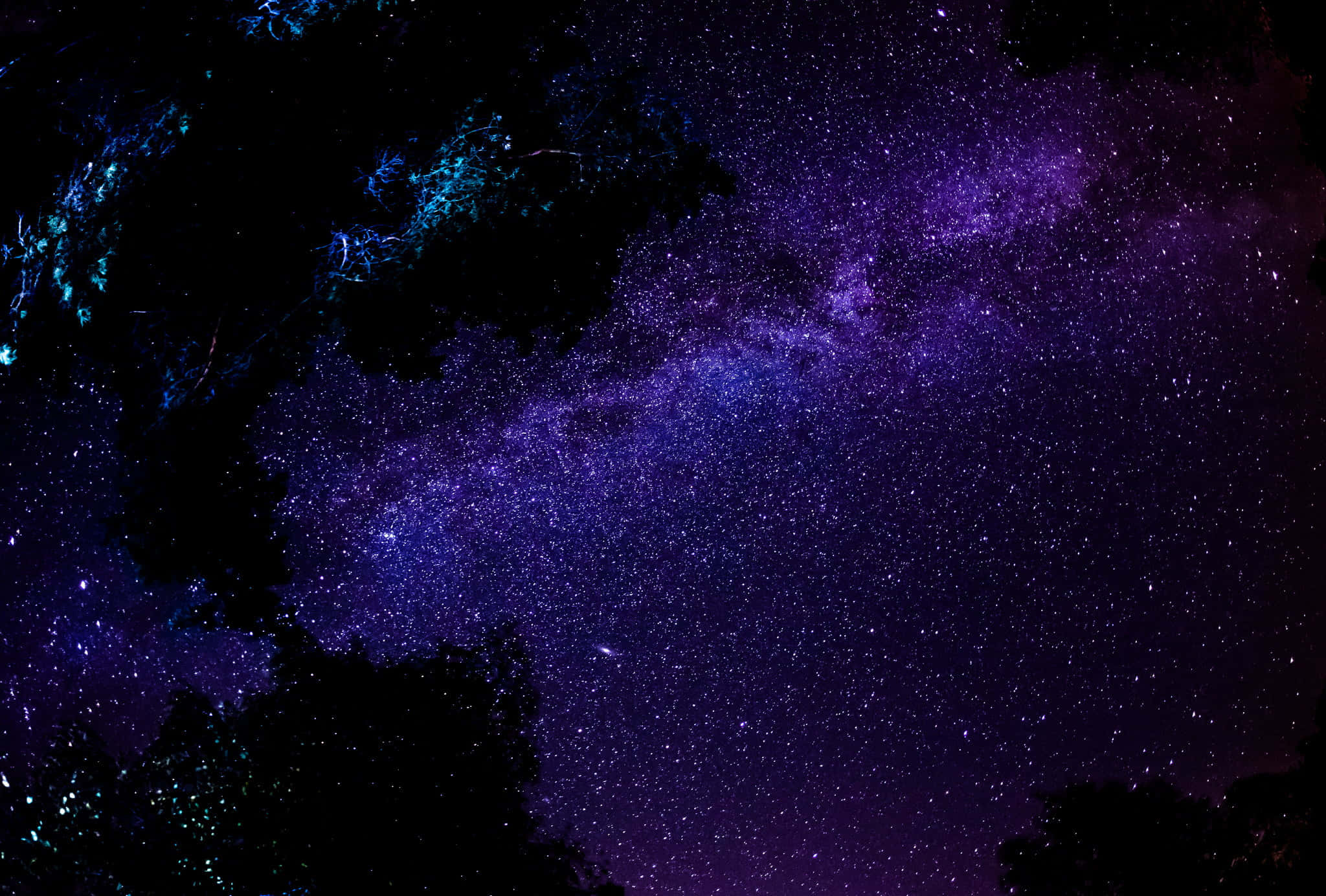 Black And Purple Galaxy, purple, blue, Full HD Desktop Wallpaper
