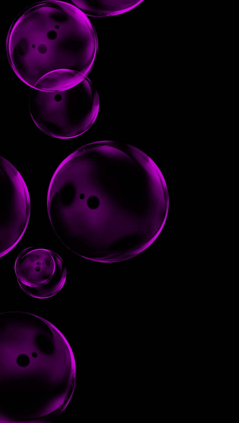 bubbly, black, purple, HD Phone Wallpaper