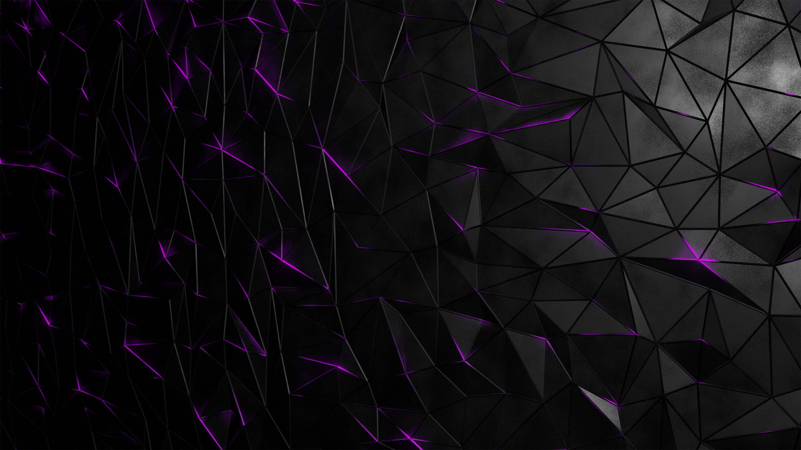 Black And Purple, futuristic abstract, glowing purple lines, 2K Desktop Wallpaper