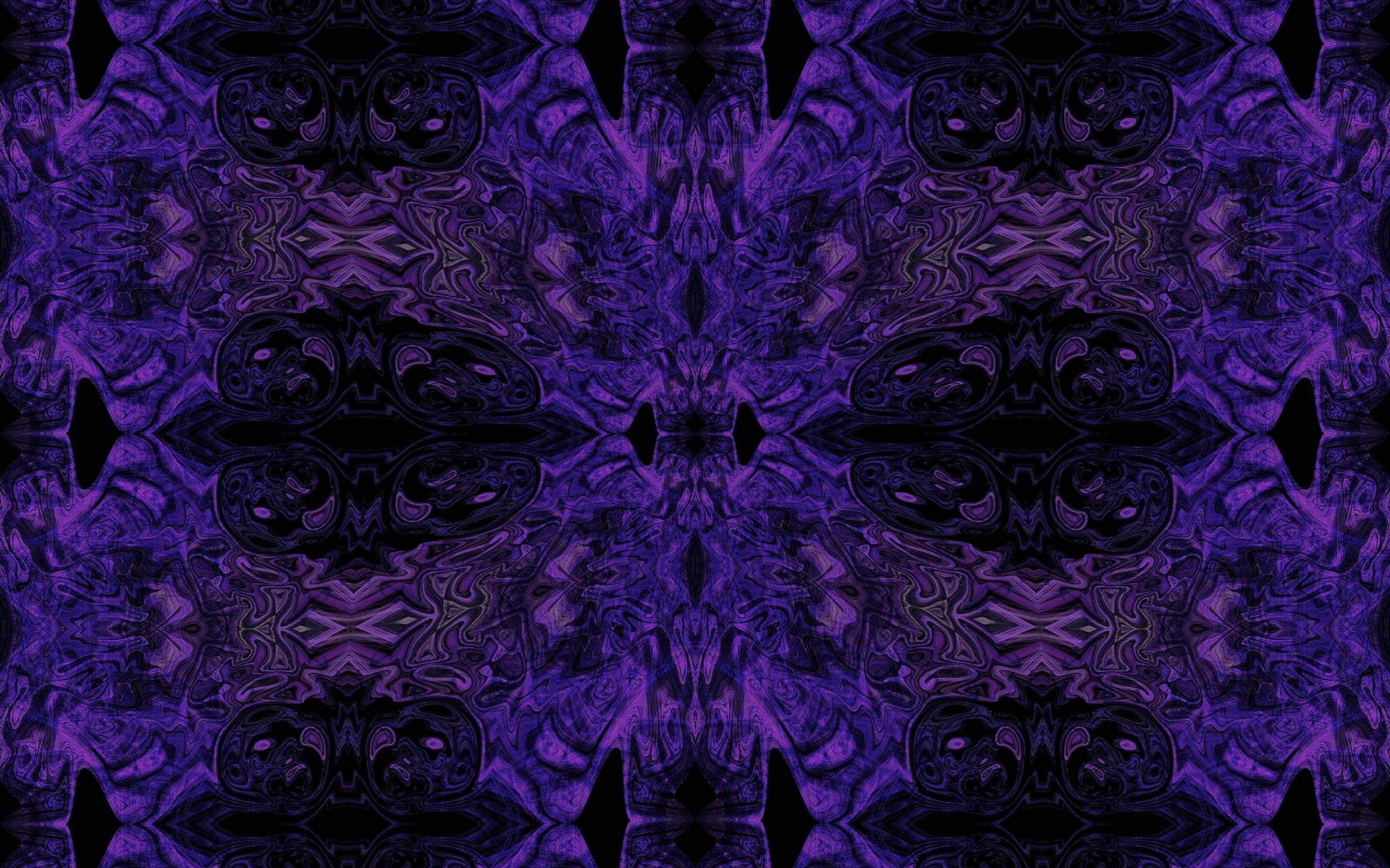 Black And Purple Kaleidoscope, purple and black, kaleidoscopic pattern, Full HD Desktop Wallpaper