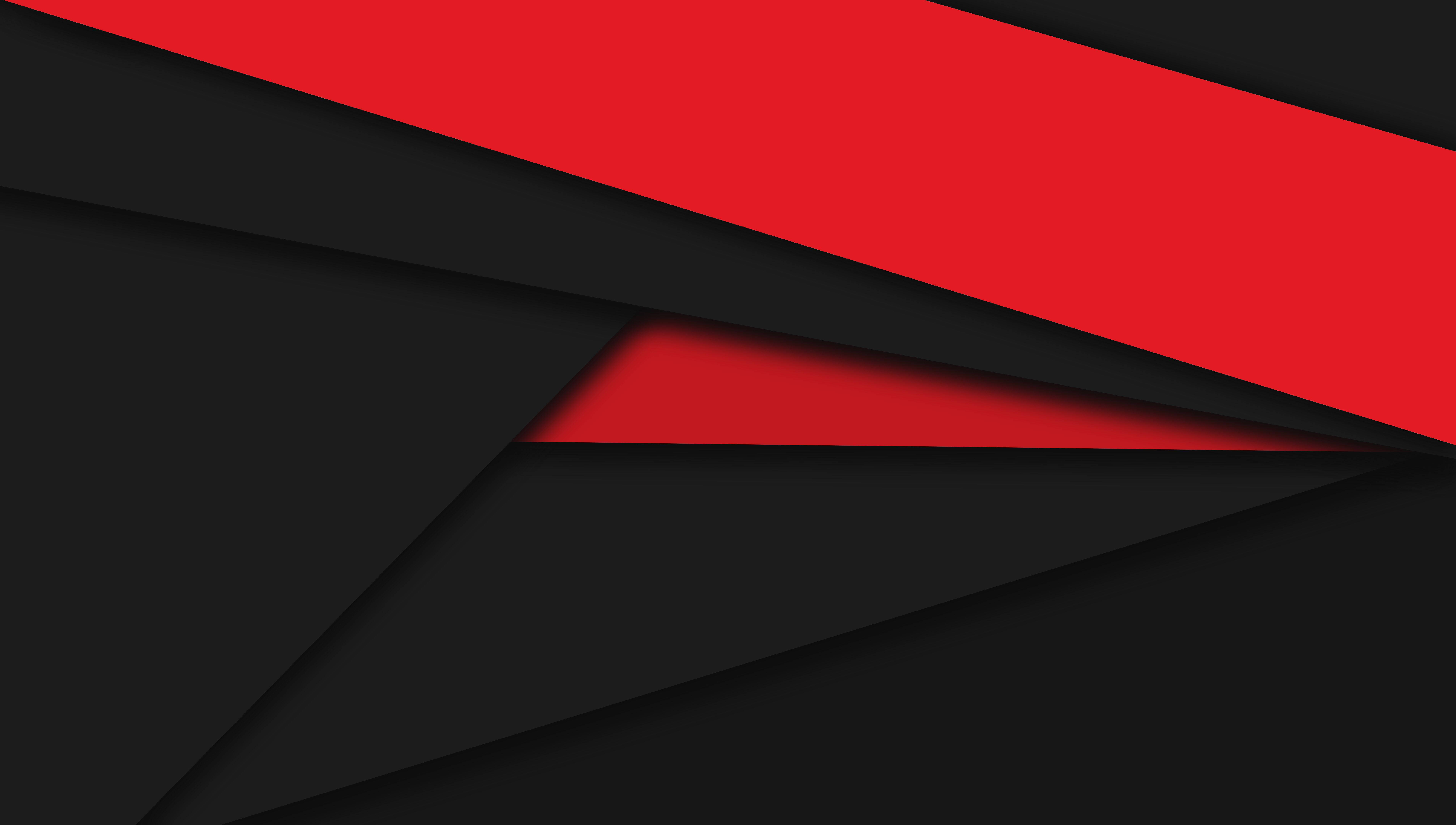 geometric, black, red, 5K Desktop Wallpaper